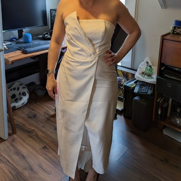 Express Bridal Statement Bow Midi Dress Sz 8 Wedding Dress NWT - Picture 7 of 7